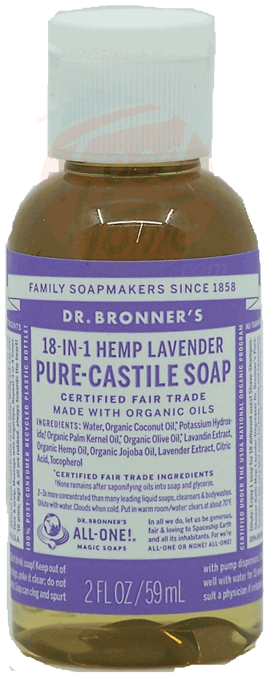 Dr. Bronner's Magic Family Soapmakers 18-in-1 hemp lavender pure-castile liquid soap Full-Size Picture